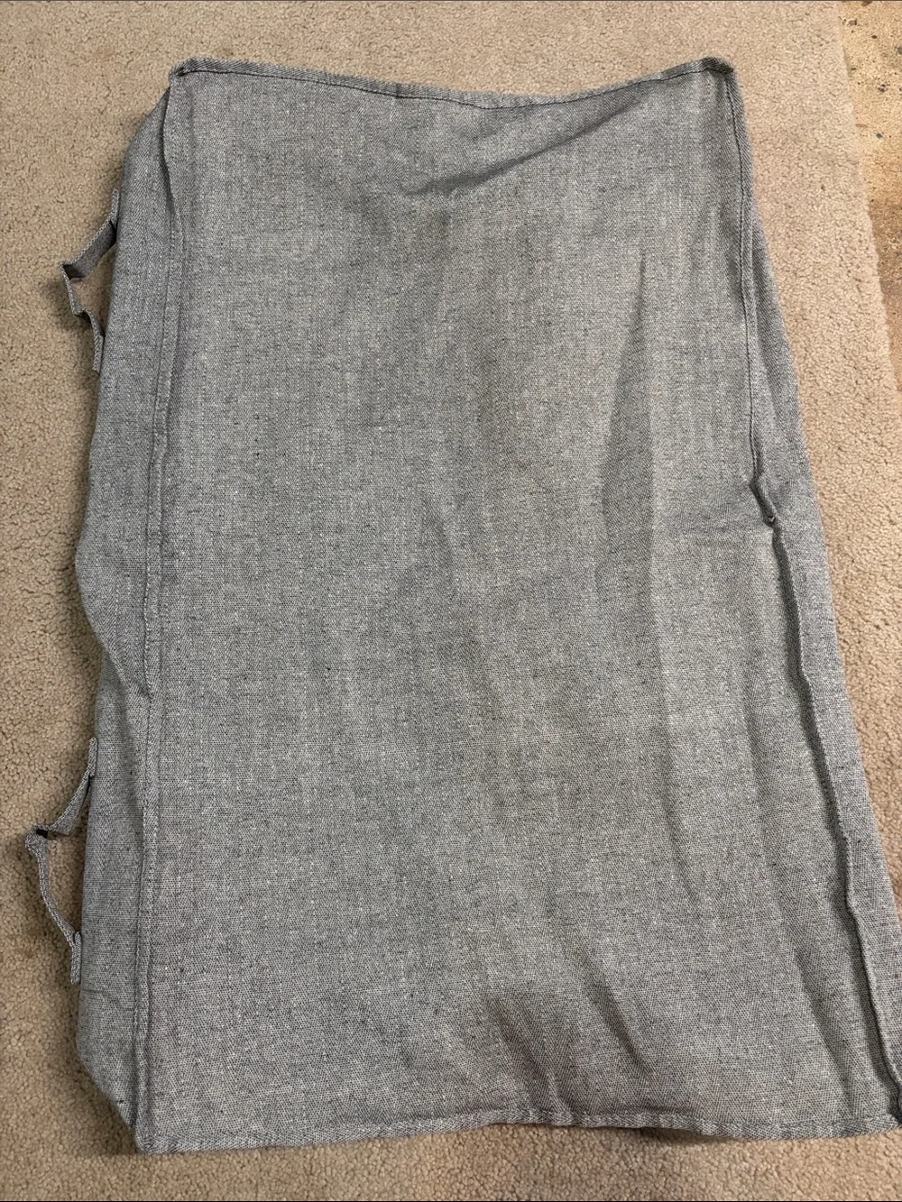 Gray Fabric Storage Organizer with Clear Vinyl Top